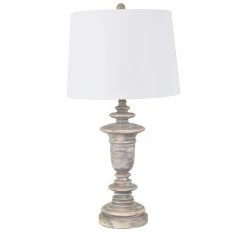 Crestview Gray Ribbed Table Lamp Lamps