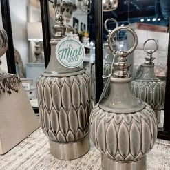 Crestview Largo Lidded Containers (Various Sizes) Vases, Bottles, & Containers