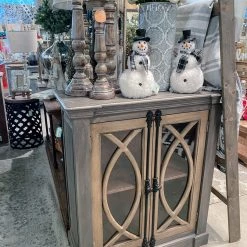 Global Imports Gabriel Two Door Cabinet (Graybo & Natural)