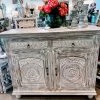 Global Imports Nightstands & Chests Ramsey Gray Carved Chest