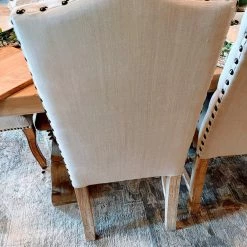 Global Imports Dining Chairs Linen Tufted Chair With Nailhead Trim 5 Global Imports Dining Chairs Linen Tufted Chair With Nailhead Trim
