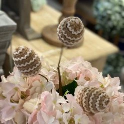 A&B Floral 24" Burlap Egg Spray Spring