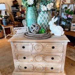 Global Imports Evan Geo Nightstand Or Chest (Whitewash) Nightstands & Chests