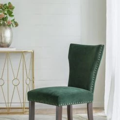 A&B Home Velvet Dining Chair, Green Dining Chairs