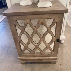 Global Imports Violet Mango Wood Nightstand (Gray)