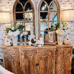 Global Imports Consoles, Breakfronts, & Sideboards Harmony Breakfront Sideboard (Natural)