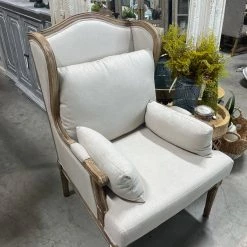 Global Imports Harlow Linen Wingback Chair