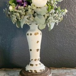 Diane Floral Arrangements Lamb's Ear And Purple Floral Orb