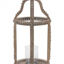 UMA Beaded Wood And Glass Lantern (Various Styles) Home Accents