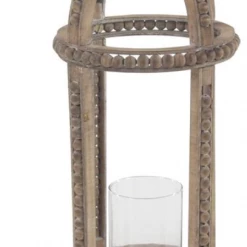 UMA Beaded Wood And Glass Lantern (Various Styles) Home Accents