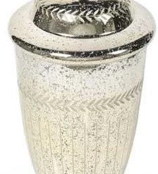 K&K Interiors Mercury Glass Canister With Lid (Various Styles) Home Accents