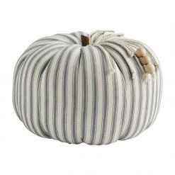 Mud Pie Ticking Stripe Pumpkin Sitter (Various Sizes)