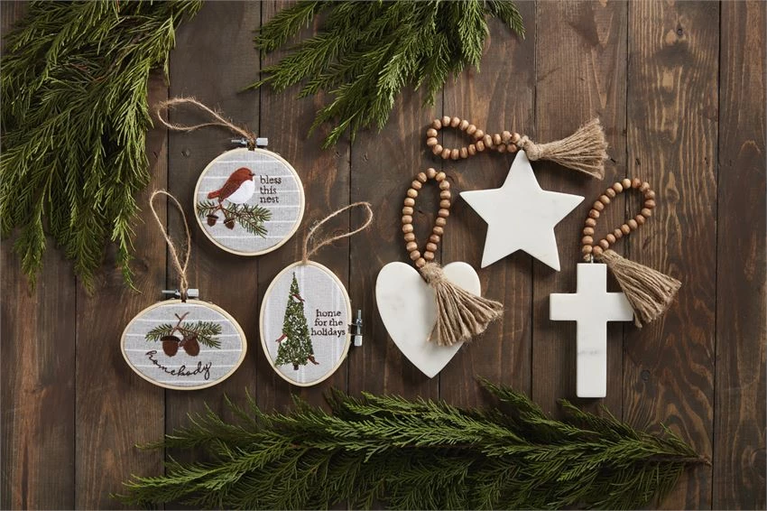 Mud Pie Marble Ornament (Various Styles) 2 Mud Pie Marble Ornament (Various Styles)