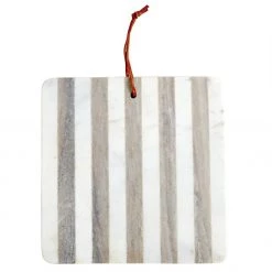 Mud Pie Kitchen Decor Grey Marble Striped Board