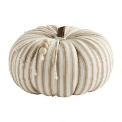 Mud Pie Ticking Stripe Pumpkin Sitter (Various Sizes)