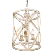 Golden Lighting Chandeliers Alcott Chandelier, Antique Ivory