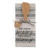 Mud Pie Kitchen Decor Last Name Kitchen Towel & Utensil Set
