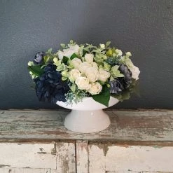 Diane Navy Hydrangea Centerpiece
