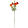 K&K Interiors 26" Ranunculus Spray, Orange Floral Stems