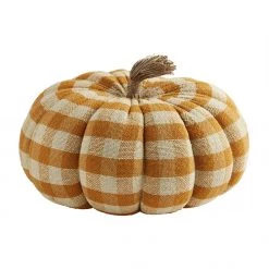 Mud Pie Check Pumpkin Sitter (Various Sizes)