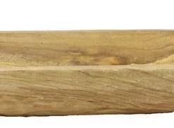 A&B Floral Oval Wooden Bowl