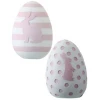 Regency Pink And White Resin Bunny Egg (Various Styles) Spring