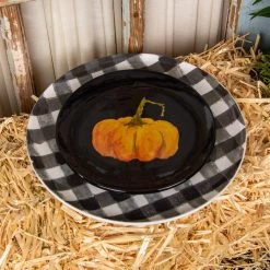 Round Top Collection Traditional Pumpkin Salad Plate