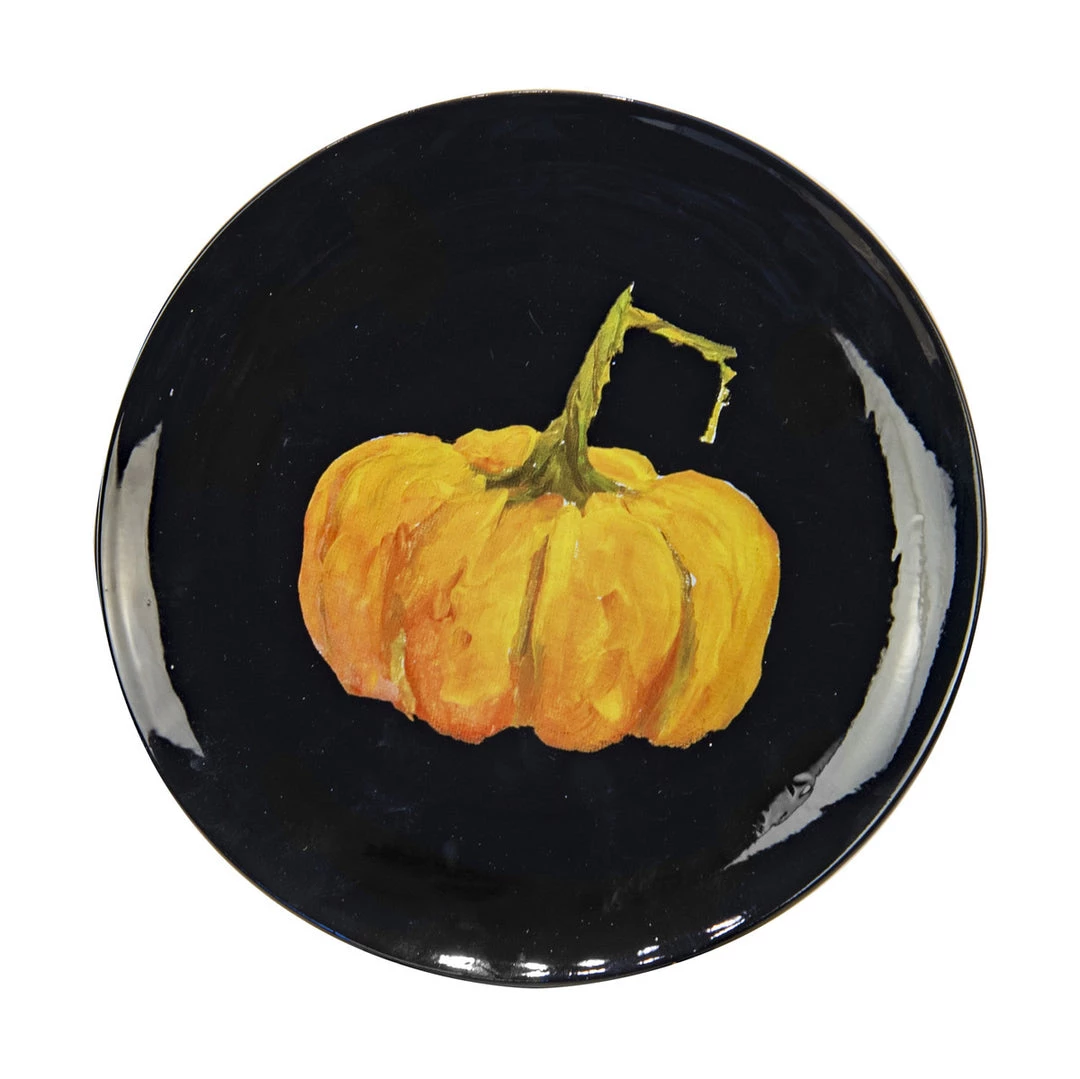 Round Top Collection Traditional Pumpkin Salad Plate 3 Round Top Collection Traditional Pumpkin Salad Plate