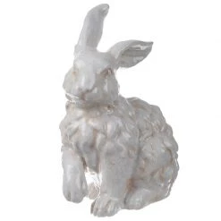 A&B Home Home Accents White Distressed Rabbit