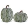 K&K Interiors Resin Layered Green Leaf Pumpkin (Various Sizes)