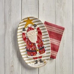 Mud Pie Santa With A Star Platter