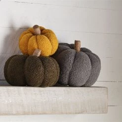 Mud Pie Shearling Pumpkin (Various Styles)