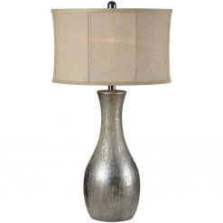 Forty West Designs Lamps Brushed Silver Table Lamp
