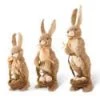 K&K Interiors Sisal Bunny With Twig Basket And Pink Eggs (Various Sizes) Home Accents