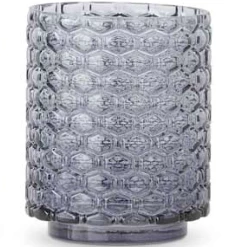 K&K Interiors Gray/Blue Glass Vase (Various Sizes) Vases, Bottles, & Containers