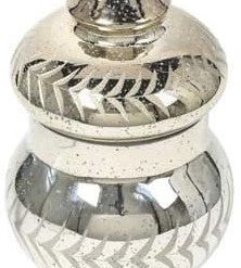 K&K Interiors Mercury Glass Canister With Lid (Various Styles) Home Accents