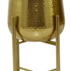 UMA Hammered Gold Metal Modern Planter (Various Sizes)