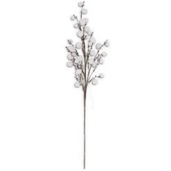 K&K Interiors 34" Glittered White Mini Snowball Branch