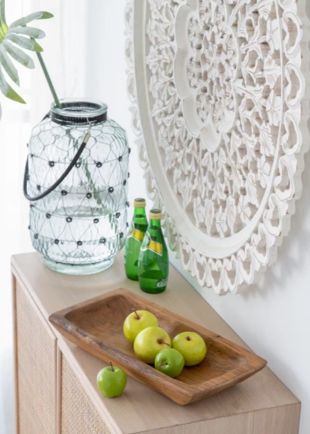 A&B Home Home Accents Teak Tray 1 A&B Home Home Accents Teak Tray