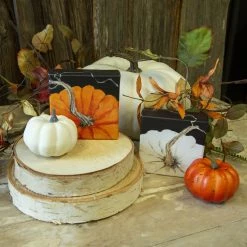 Round Top Collection Pumpkin Mini Canvas Prints, Set Of 2