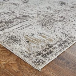 Feizy Rugs Vancouver Collection- Ivory & Charcoal (Various Sizes)