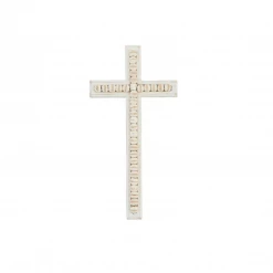 Mud Pie Wooden Beaded Cross Home Accents